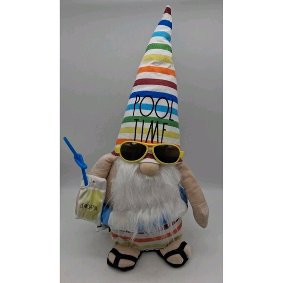 Rae Dunn Gnome Weighted Weighted Plush Pool Time 20" Stuffed Swim Summer - Picture 1 of 12